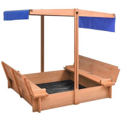 Berkfield Home Sandbox with Roof Firwood 112x112x112 cm in Brown Size: 112 x 112 x 112 cm Brown 112 x 112 x 112 cm Berkfield Home Sandbox with Roof Firwood 112x112x112 cm in Brown Size: 112 x 112 x 112 cm Brown 112 x 112 x 112 cm