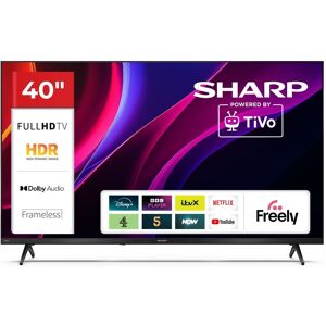 Sharp 40HE2245K 40 Inch Full HD TiVo Smart LED TV Frameless in Black Black Sharp 40HE2245K 40 Inch Full HD TiVo Smart LED TV Frameless in Black Black