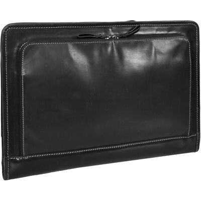 House of Leather Real Leather Folio Bag A4 Document Underarm Clutch Portfolio Case Aero Black Size: Large Black Large House of Leather Real Leather Folio Bag A4 Document Underarm Clutch Portfolio Case Aero Black Size: Large Black Large