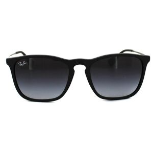 Ray-Ban Round Rubber Black Gradient Grey Chris 4187 Sunglasses