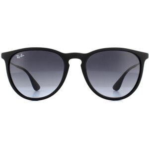 Ray-Ban Round Rubberised Black Grey Gradient Erika 4171 Sunglasses