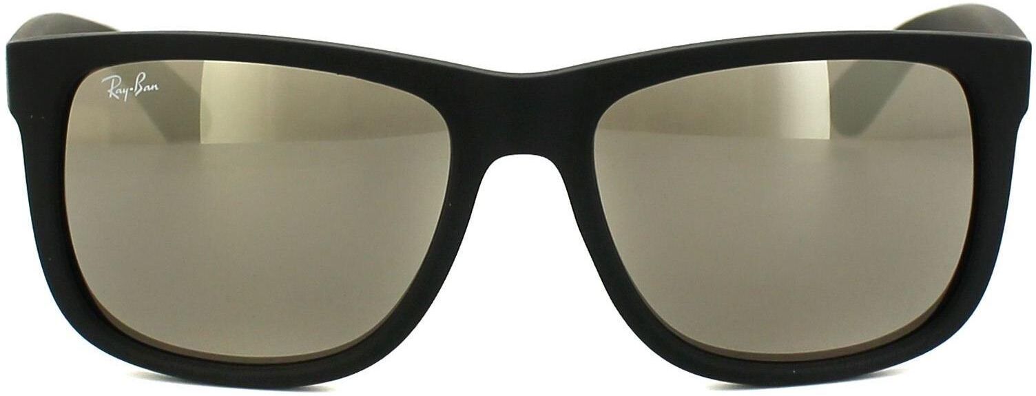 Ray-Ban Rectangle Black Gold Mirror Sunglasses