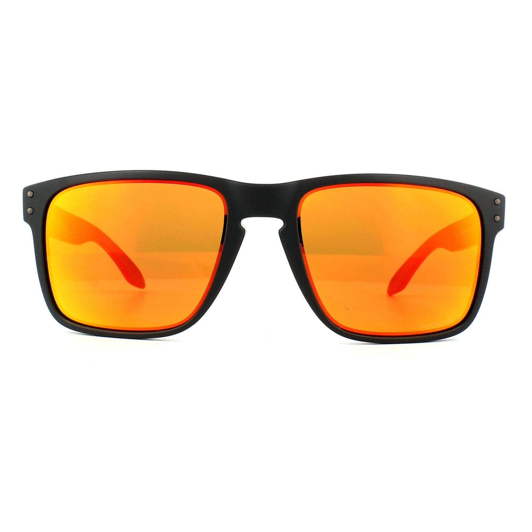 Oakley Square Matt Black Prizm Ruby Holbrook XL Sunglasses