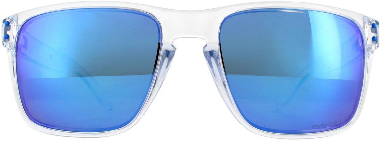 Oakley Square Polished Clear Prizm Sapphire Polarized Sunglasses