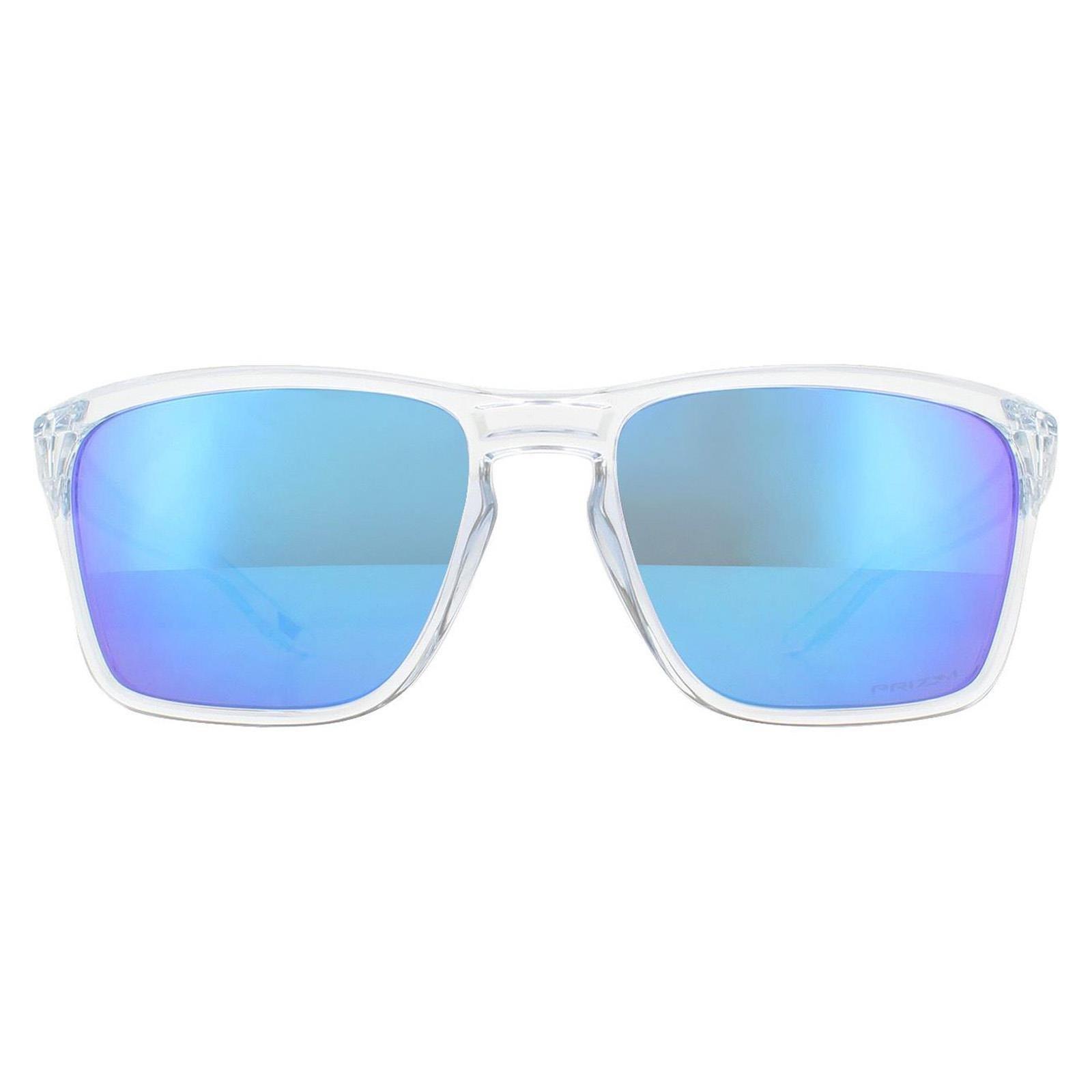 Oakley Rectangle Polished Clear Prizm Sapphire Sylas Sunglasses