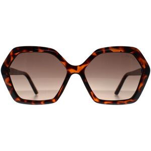 Guess Women's Square Dark Havana Grey Gradient GF6144 in Brown Brown One Size Guess Women's Square Dark Havana Grey Gradient GF6144 in Brown Brown One Size