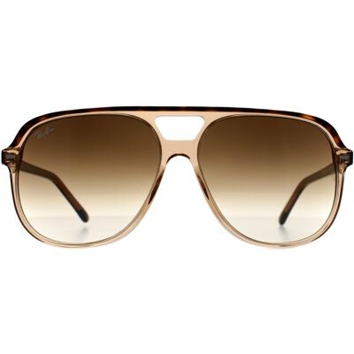 Ray-Ban Men's Square Polished Havana On Transparent Brown Light Brown Gradient Bill RB2198 Brown One Size Ray-Ban Men's Square Polished Havana On Transparent Brown Light Brown Gradient Bill RB2198 Brown One Size