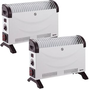 Igenix Portable Electric Low Energy Convector Heater (Pack of 2) in White White Igenix Portable Electric Low Energy Convector Heater (Pack of 2) in White White