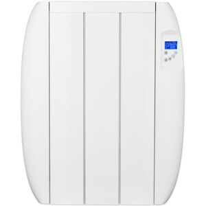 MYLEK Aluminium Electric Panel Heater 24/7 Digital Timer IP24 Rated 600W in White White MYLEK Aluminium Electric Panel Heater 24/7 Digital Timer IP24 Rated 600W in White White