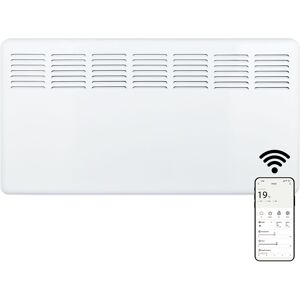 MYLEK Smart App Wifi Electric Panel Heater with 24/7 Timer IP24 Rated 2kW in White White MYLEK Smart App Wifi Electric Panel Heater with 24/7 Timer IP24 Rated 2kW in White White