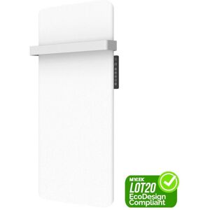 MYLEK Infrared Vertical Panel Heater 24/7 Timer & Removable Towel Rail 500W in White White MYLEK Infrared Vertical Panel Heater 24/7 Timer & Removable Towel Rail 500W in White White