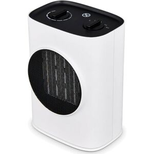 MYLEK Ceramic PTC Fan Heater 2 Heat Settings & Adjustable Thermostat 1.8kW in White White MYLEK Ceramic PTC Fan Heater 2 Heat Settings & Adjustable Thermostat 1.8kW in White White