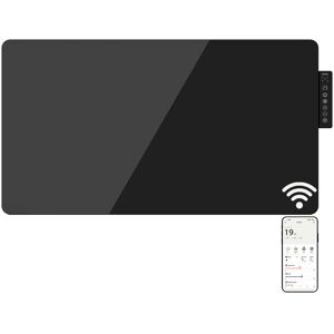 MYLEK Electric Radiator Glass Panel Heater Wifi Enabled Black 2KW IPX4 Black MYLEK Electric Radiator Glass Panel Heater Wifi Enabled Black 2KW IPX4 Black