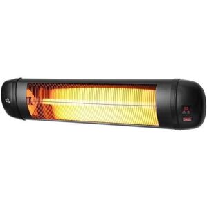 Primrose 2kW IPX4 Wall Mounted Adjustable Quartz Bulb Electric Infrared Heater w/ Remote Control in Black Black Primrose 2kW IPX4 Wall Mounted Adjustable Quartz Bulb Electric Infrared Heater w/ Remote Control in Black Black