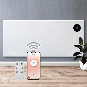 Purus 2000W WIFI Electric Radiator Panel Heater White Wall Mounted or Floor Standing Bathroom Safe Timer & Thermostat White Purus 2000W WIFI Electric Radiator Panel Heater White Wall Mounted or Floor Standing Bathroom Safe Timer & Thermostat White