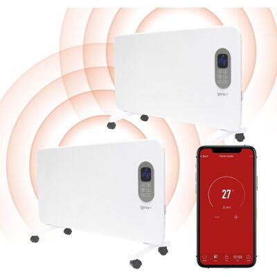 Igenix Smart Electric Panel Heater (Pack of 2) in White Size: Single White Single Igenix Smart Electric Panel Heater (Pack of 2) in White Size: Single White Single