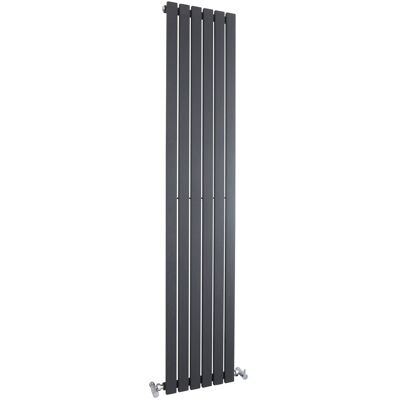 Balterley Lucia Square Vertical Single Panel Radiator, 1800mm x 354mm Anthracite in Grey Grey Balterley Lucia Square Vertical Single Panel Radiator, 1800mm x 354mm Anthracite in Grey Grey
