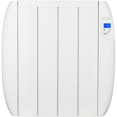 MYLEK Aluminium Electric Panel Heater 24/7 Digital Timer IP24 Rated 1000W in White White MYLEK Aluminium Electric Panel Heater 24/7 Digital Timer IP24 Rated 1000W in White White