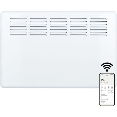 MYLEK Smart App Wifi Electric Panel Heater with 24/7 Timer IP24 Rated 1.5kW in White White MYLEK Smart App Wifi Electric Panel Heater with 24/7 Timer IP24 Rated 1.5kW in White White