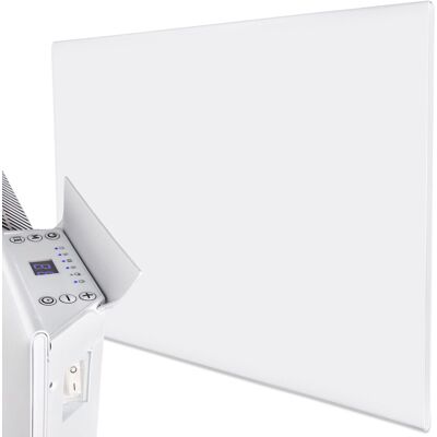 MYLEK Ultra Slim Electric Panel Heater with 24/7 Timer IP24 Rated 1.2kW in White White MYLEK Ultra Slim Electric Panel Heater with 24/7 Timer IP24 Rated 1.2kW in White White