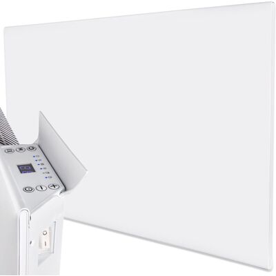 MYLEK Ultra Slim Electric Panel Heater with 24/7 Timer IP24 Rated 2kW in White White MYLEK Ultra Slim Electric Panel Heater with 24/7 Timer IP24 Rated 2kW in White White