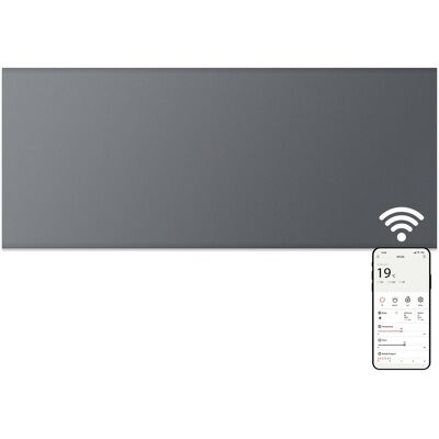 MYLEK Electric Panel Heater WIFI App Controlled Slimline 2kW in Charcoal Charcoal MYLEK Electric Panel Heater WIFI App Controlled Slimline 2kW in Charcoal Charcoal