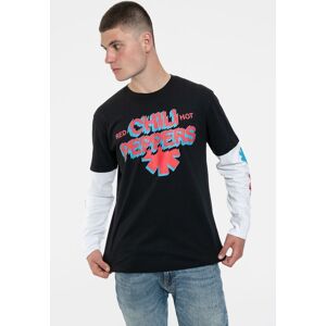 Red Hot Chili Peppers Shock Logo Layered Long Sleeve T-Shirt in Black Size: Medium Black M Red Hot Chili Peppers Shock Logo Layered Long Sleeve T-Shirt in Black Size: Medium Black M