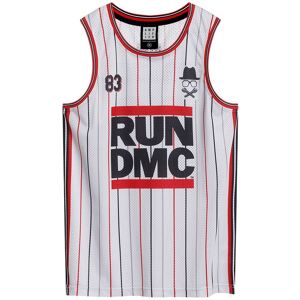 Amplified Men's Tricky Run DMC Basketball Jersey in White Size: XL White XL Amplified Men's Tricky Run DMC Basketball Jersey in White Size: XL White XL