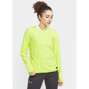 CRAFT Women's PRO Hypervent Long Sleeve Wind Top in Yellow Size: Large Yellow L CRAFT Women's PRO Hypervent Long Sleeve Wind Top in Yellow Size: Large Yellow L