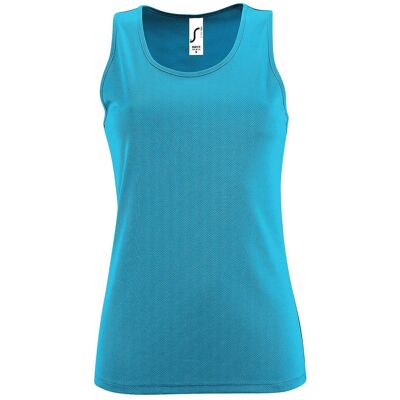 SOL'S Womens/Ladies Sporty Performance Sleeveless Tank Top Aqua - Tank Top SOL'S Womens/Ladies Sporty Performance Sleeveless Tank Top Aqua - Tank Top