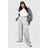 boohoo Plus Loopback Wide Leg Jogger