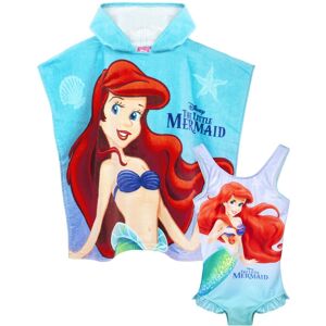 Disney Girl's Poncho Towel & 1 Piece Swimming Costume Set (Toddler Blue) in Blue Size: 6-7 Years Blue 6-7 Years Disney Girl's Poncho Towel & 1 Piece Swimming Costume Set (Toddler Blue) in Blue Size: 6-7 Years Blue 6-7 Years