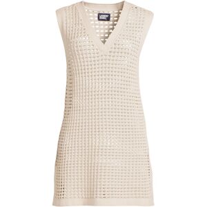 lands end Lands' End Women's Plus Open Knit V-Neck Swim Cover Up Dress in Light Tan Size: 24-26 Light Tan 24-26 lands end Lands' End Women's Plus Open Knit V-Neck Swim Cover Up Dress in Light Tan Size: 24-26 Light Tan 24-26