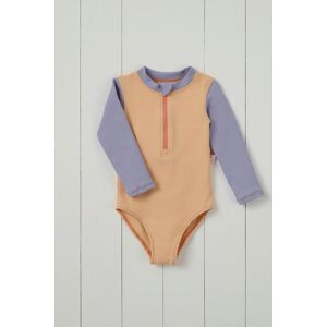 Grass & Air Girl's Ribbed Kids Long Sleeve Swimsuit in Peach Size: 12-18 m Peach 12-18 m Grass & Air Girl's Ribbed Kids Long Sleeve Swimsuit in Peach Size: 12-18 m Peach 12-18 m