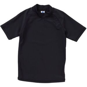 H2O Boy's Plain Short Sleeve Swim Rash Top in Black Size: 7-8 Years Black 7-8 Years H2O Boy's Plain Short Sleeve Swim Rash Top in Black Size: 7-8 Years Black 7-8 Years