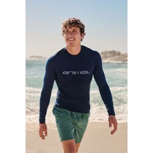 Animal Men's 'Sonny' Lightweight Long Sleeve Quick Dry UPF 50+ Protection Rash Vest in Dark Blue Size: XL Dark Blue XL Animal Men's 'Sonny' Lightweight Long Sleeve Quick Dry UPF 50+ Protection Rash Vest in Dark Blue Size: XL Dark Blue XL