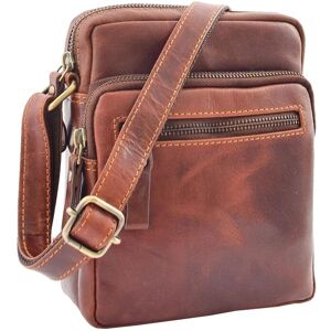 House of Leather Men's Mens Real Leather Cross Body Bag Small Size Travel Organiser Pouch Dolton Brown Brown Small House of Leather Men's Mens Real Leather Cross Body Bag Small Size Travel Organiser Pouch Dolton Brown Brown Small