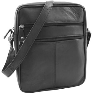 House of Leather Men's Mens Real Leather Cross Body Bag Organiser Flight Bag Ashland Brown in Black Size: Medium Black Medium House of Leather Men's Mens Real Leather Cross Body Bag Organiser Flight Bag Ashland Brown in Black Size: Medium Black Medium