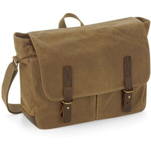 Quadra Men's Heritage Waxed Canvas Messenger Bag in Light Brown Light Brown Quadra Men's Heritage Waxed Canvas Messenger Bag in Light Brown Light Brown