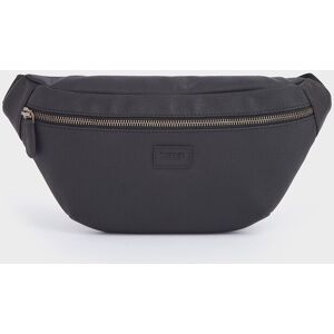 OSPREY LONDON Men's The Grantham Waxed Canvas & Leather Bumbag in Black Black OSPREY LONDON Men's The Grantham Waxed Canvas & Leather Bumbag in Black Black