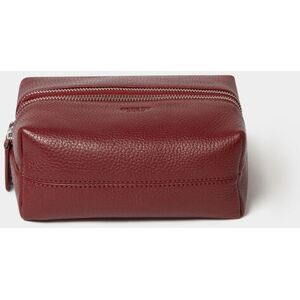 OSPREY LONDON Men's The Double Zip Small Leather Washbag in Burgundy Burgundy One Size OSPREY LONDON Men's The Double Zip Small Leather Washbag in Burgundy Burgundy One Size