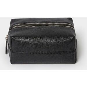 OSPREY LONDON Men's The Double Zip Small Leather Washbag in Black Black One Size OSPREY LONDON Men's The Double Zip Small Leather Washbag in Black Black One Size