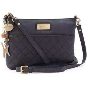 Catwalk Collection Handbags Women's Josie Quilted Leather Clutch Bag With Detachable Cross Body Strap in Black Size: Small Black Small Catwalk Collection Handbags Women's Josie Quilted Leather Clutch Bag With Detachable Cross Body Strap in Black Size: Small Black Small