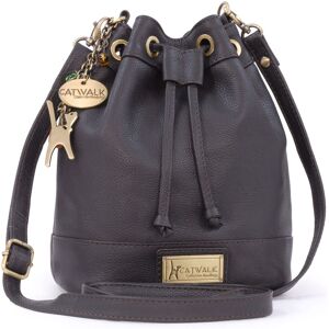 Catwalk Collection Handbags Women's Rochele Small Leather Drawstring Cross Body Bucket Bag in Brown Brown Small Catwalk Collection Handbags Women's Rochele Small Leather Drawstring Cross Body Bucket Bag in Brown Brown Small