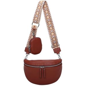 Fontanella Fashion Women's Mara Double Zip PU Crossbody Sling Bag with Canvas Strap & Mini Purse in Brown Brown One Size Fontanella Fashion Women's Mara Double Zip PU Crossbody Sling Bag with Canvas Strap & Mini Purse in Brown Brown One Size