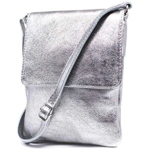 Kitise Women's Small Italian Genuine Leather Crossbody Handbag Stylishy Phone Bag in Silver Silver One Size Kitise Women's Small Italian Genuine Leather Crossbody Handbag Stylishy Phone Bag in Silver Silver One Size