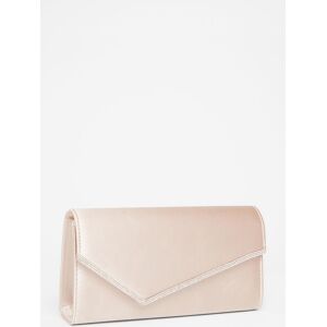 Quiz Women's Off White Diamante Envelope Clutch in Off-White Off-White One Size Quiz Women's Off White Diamante Envelope Clutch in Off-White Off-White One Size