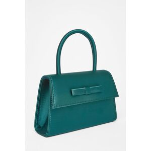 Quiz Women's Green Bow Trim Top Handle Bag Green One Size Quiz Women's Green Bow Trim Top Handle Bag Green One Size
