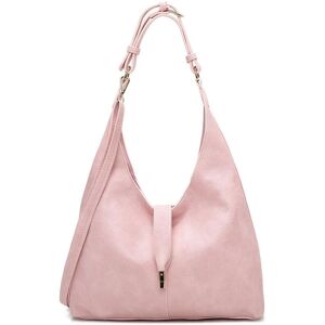Fontanella Fashion Women's Donna PU Leather Hobo Shoulder Bag in Pale Pink Pale Pink One Size Fontanella Fashion Women's Donna PU Leather Hobo Shoulder Bag in Pale Pink Pale Pink One Size