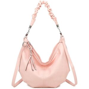 Fontanella Fashion Women's Quinn PU Leather Hobo Shoulder Bag in Pale Pink Pale Pink One Size Fontanella Fashion Women's Quinn PU Leather Hobo Shoulder Bag in Pale Pink Pale Pink One Size